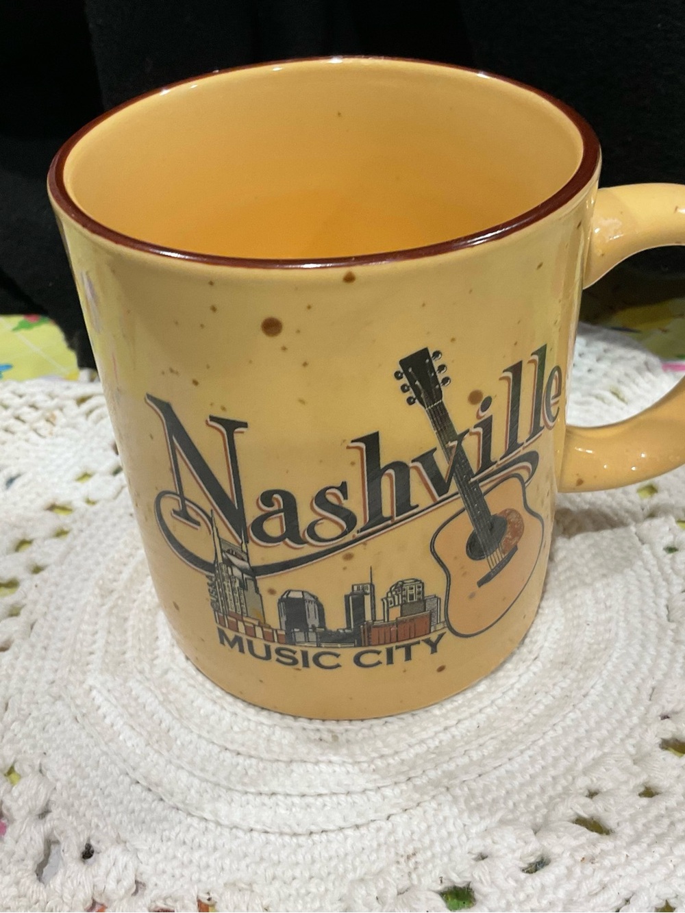 BP—-Nashville Music City Yellow Ceramic Coffee Mug